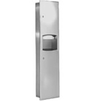 Semi Recessed, Contemporary Series Towel Dispenser/Waste Receptacle, 5.75 Gallon Capacity