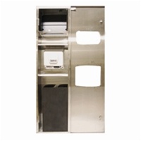 Semi-Recessed, Multipurpose Unit Towel Dispenser/Hand Dryer Waste Receptacle, 230V, 50 Hz