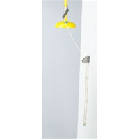 S19-130F CORD-OPERATED; VERTICAL SUPPLY DRENCH SHOWER; PLASTIC SHOWERHEAD
