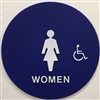 Restroom sign, Door TITLE 24 WOMEN
