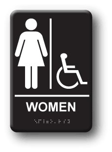 Womens ADA restroom sign