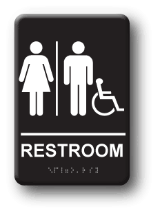 Unisex ADA restroom sign