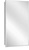 Semi-Recessed Medicine Cabinet, Interior Shelves, Full Mirror Door
