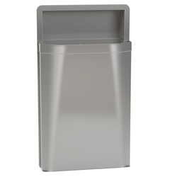 Semi-Recessed Waste Receptacle, 18 Gallon Capacity