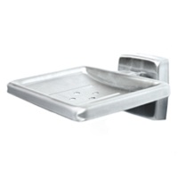 Soap Dish with Drain Holes - Satin Stainless Steel