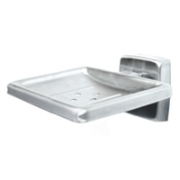 Soap Dish Less Drain Holes - Satin Stainless Steel