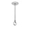 Shower Rod Ceiling Support - required for rods longer than 72" Chrome Plated Brass, For 1 1/4" O.D. Rod, 6" St'd