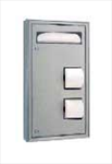B-3479 Surface-Mtd Seat Cover Disp. and Dual-Roll Toilet Tissue Disp.