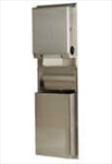 B-3961 Roll Paper Towel Dispenser and Waste Receptacle for 4 Wall