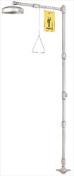 S19-110BFSS   BARRIER FREE, FREE-STANDING DRENCH SHOWERS; ALL STAINLESS STEEL; CORROSION-RESISTANT