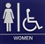 Restroom Sign, Wall ADA Women 8x8