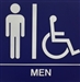 Restroom Sign, Wall ADA MEN 8x8