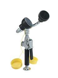 S19-465EFW HAND HELD ANGLED DUAL-HEAD HOSE SPRAY W/ 8' HOSE, COUNTER MOUNTING BRACKET